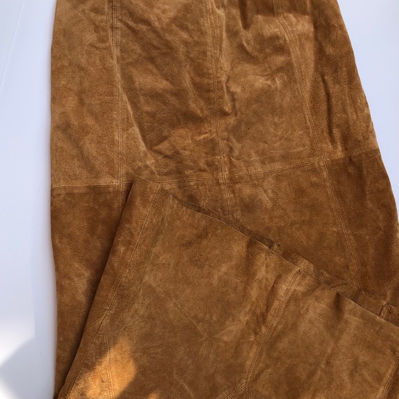 Vintage leather maxi skirt - Picture 4 of 6